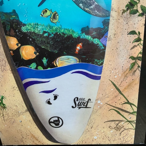 Dolphin Board Wall Art Black Frame 20” x 10” - Picture 3 of 4